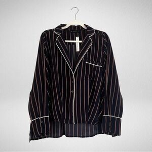 Soncy Striped Long Sleeve Pajama Top Size 14 NWT